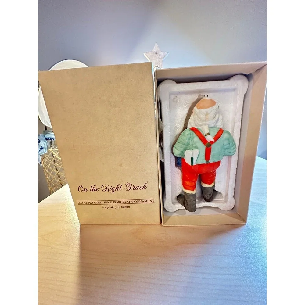 Hallmark On The‎ Right Track Santa Vintage Collectible
